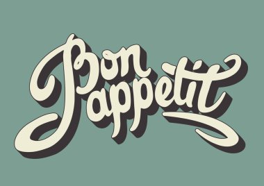 Afiyet olsun el çizilmiş yazı