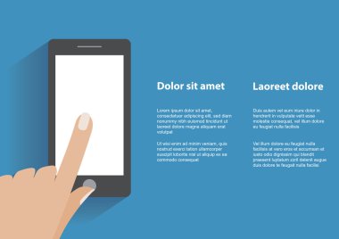 Boş ekranlı akıllı telefonu tut