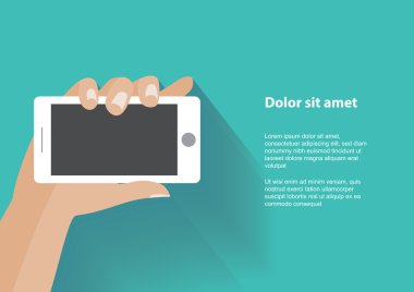 Boş ekranlı akıllı telefonu tut