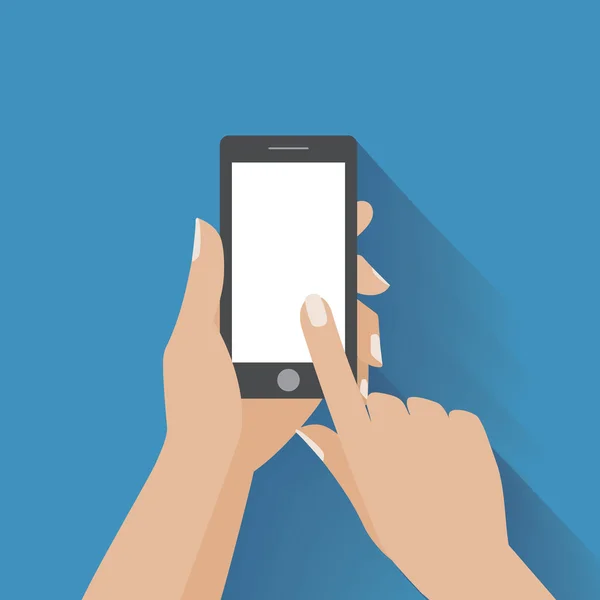 Boş ekranlı akıllı telefonu tut