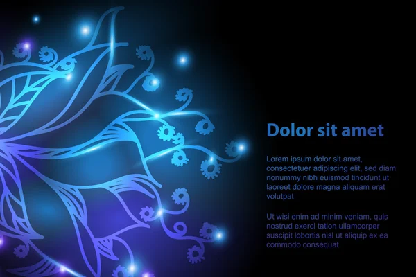 Fond floral brillant pour votre design — Image vectorielle