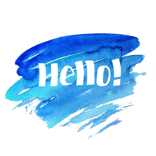 Hello - hand drawn lettering — Stock Vector