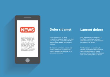 Haber kutsal kişilerin resmi üstünde belgili tanımlık perde ile Smartphone