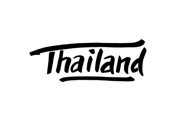 Thaïlande lettrage dessiné à la main — Image vectorielle