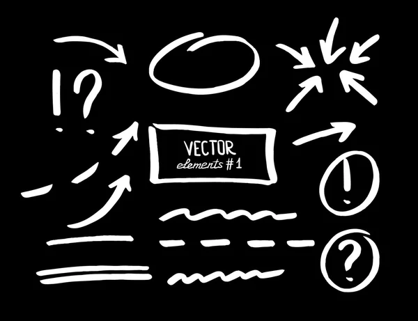 Conjunto de elementos de correção e destaque, parte 1 —  Vetores de Stock