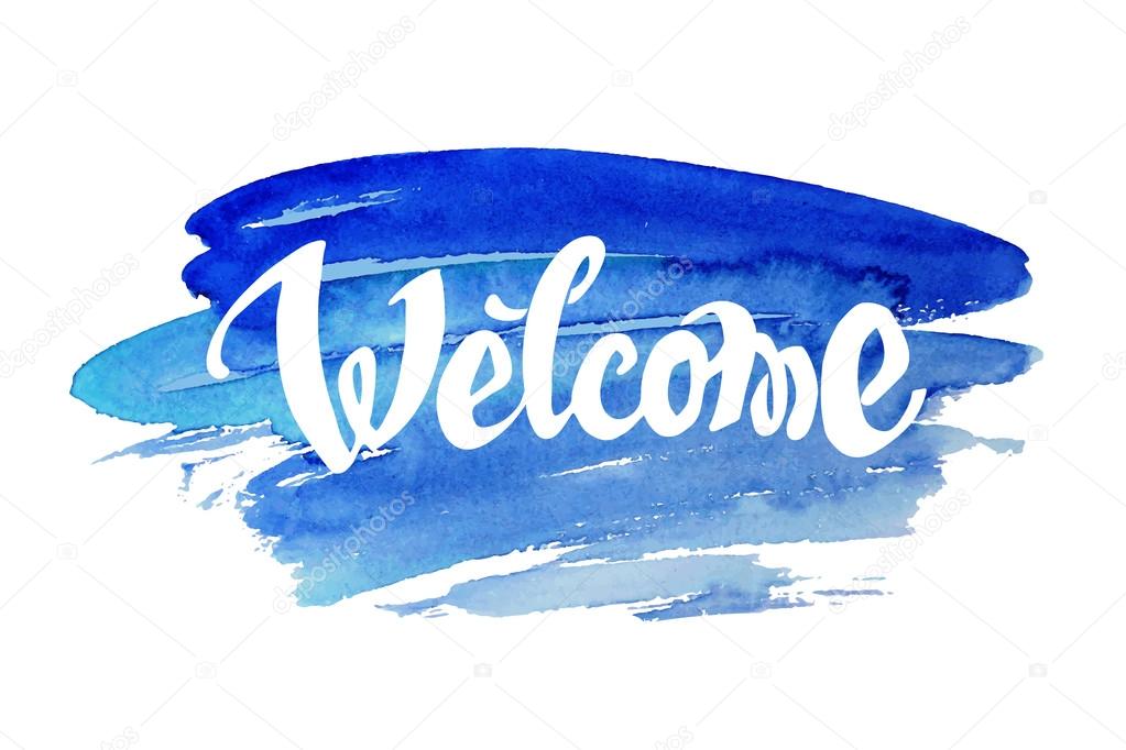 Welcome hand drawn lettering