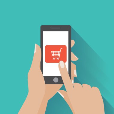 el ile holing akıllı telefon ekranındaki satın