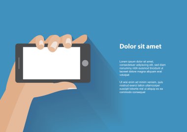 Boş ekranlı akıllı telefonu tut