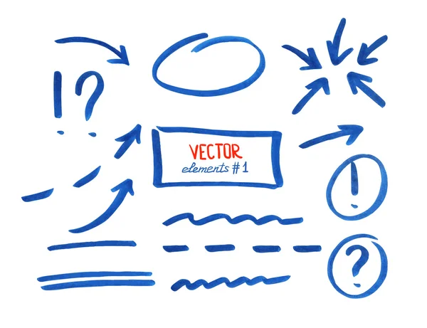 Conjunto de elementos de corrección y resaltado, parte 1 — Archivo Imágenes Vectoriales