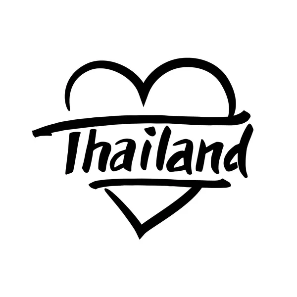 Thailand hand drawn lettering — Stock Vector