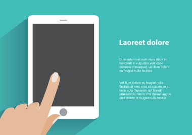 Boş ekranlı akıllı telefonu tut