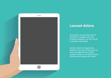 Boş ekranlı akıllı telefonu tut