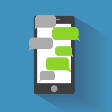 Boş konuşma balonları ile Smartphone