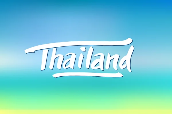 Thaïlande lettrage dessiné à la main — Image vectorielle