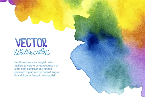 Abstracte aquarel achtergrond voor uw ontwerp — Stockvector