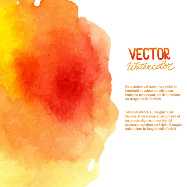 Fond d'aquarelle abstrait pour votre conception — Image vectorielle