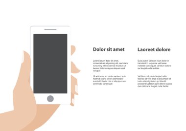 Boş ekranlı akıllı telefonu tut