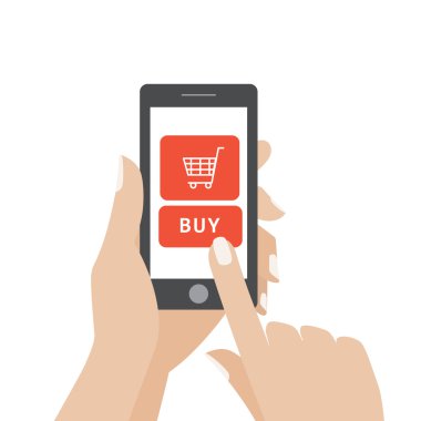 el ile holing akıllı telefon ekranındaki satın