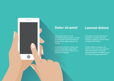 Boş ekranlı akıllı telefonu tut