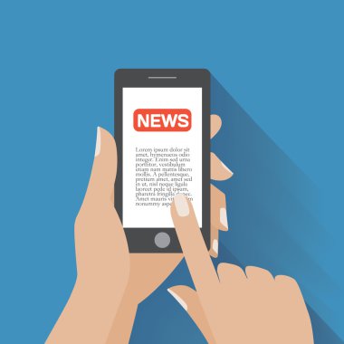 Haber kutsal kişilerin resmi üstünde belgili tanımlık perde ile Smartphone