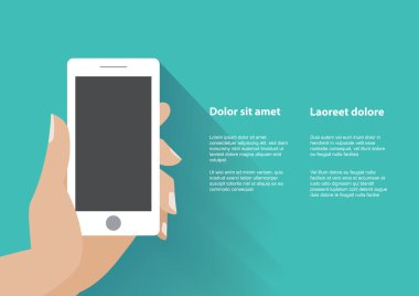 Boş ekranlı akıllı telefonu tut