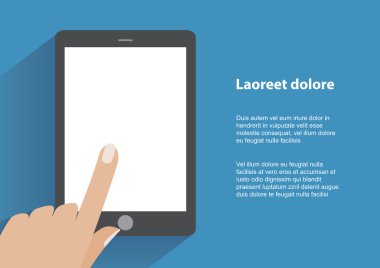 Boş ekranlı akıllı telefonu tut