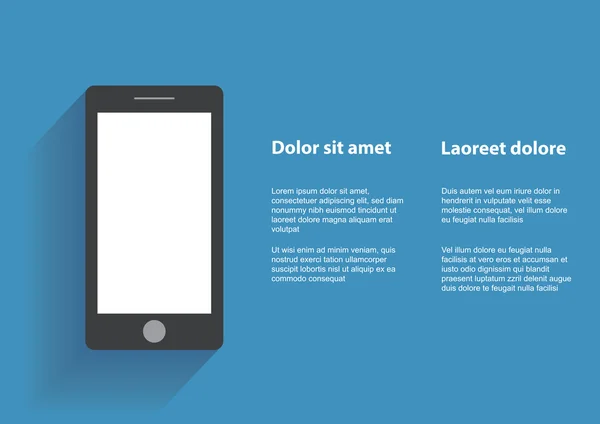 Smartphone met leeg scherm — Stockvector