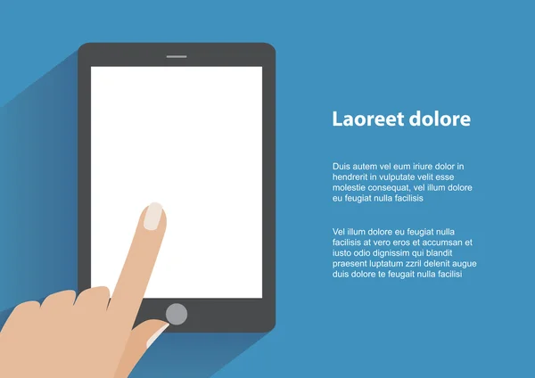Ruční držení smartphone s prázdnou obrazovkou — Stockový vektor
