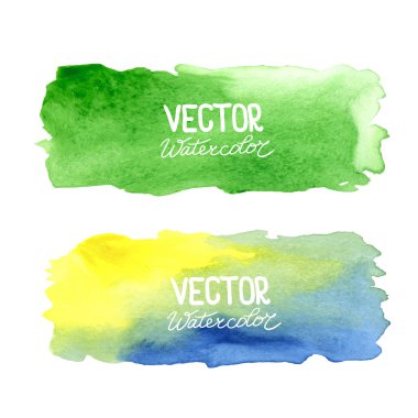 Vektör suluboya afiş. Suluboya ile arka plan