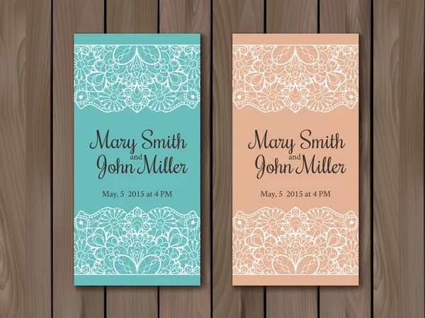 Invitation de mariage, modèle de carte — Image vectorielle