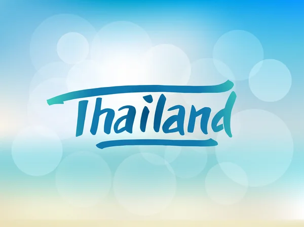 Thailand tangan digambar huruf - Stok Vektor