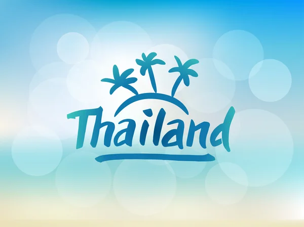 Tajlandia ręcznie rysowane napis — Wektor stockowy