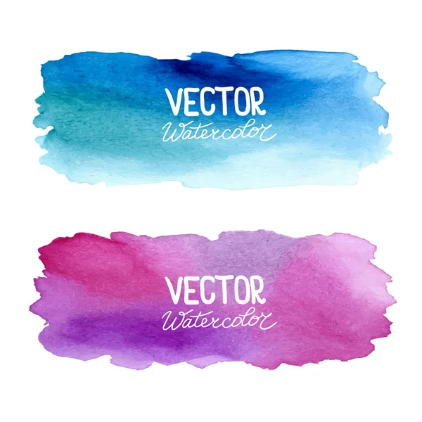 Bannières vectorielles aquarelle. Fond abstrait avec aquarelles — Image vectorielle