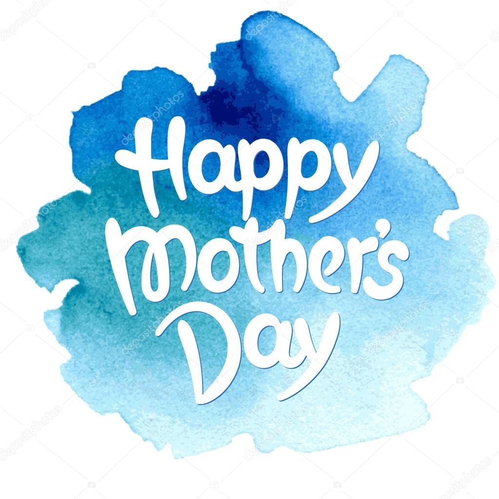 Happy mothers day hand-drawn lettering. Template for greeting card