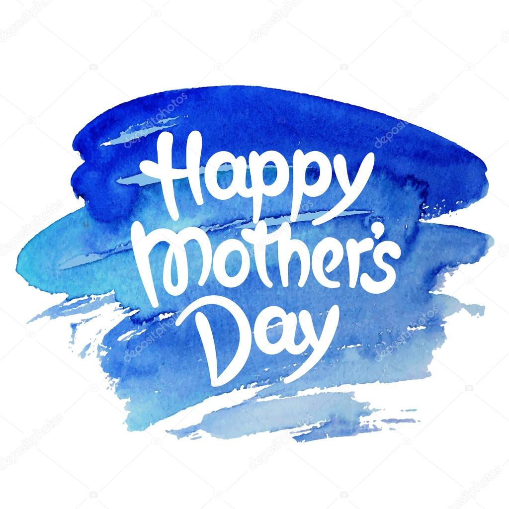 Happy mothers day hand-drawn lettering. Template for greeting card