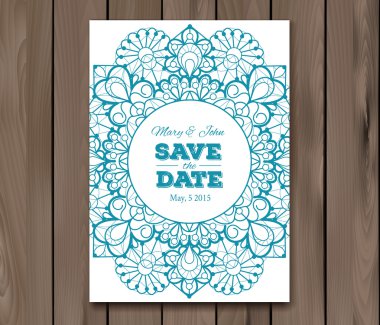 Düğün davetiyesi, kart şablonu