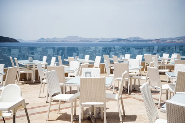 Restaurante con vistas al mar — Foto de Stock