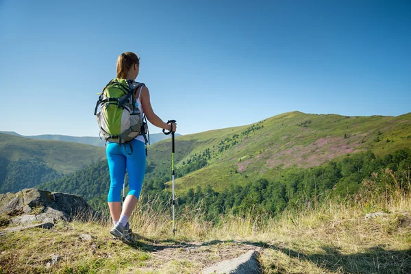 Tourist with backpack — Stock Photo, Image