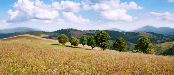 Landskap med kullar och berg — Stockfoto