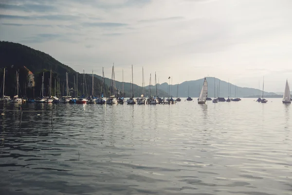 Segelboote am See — Stockfoto