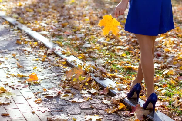 Woman legs in the park — Stock Photo, Image