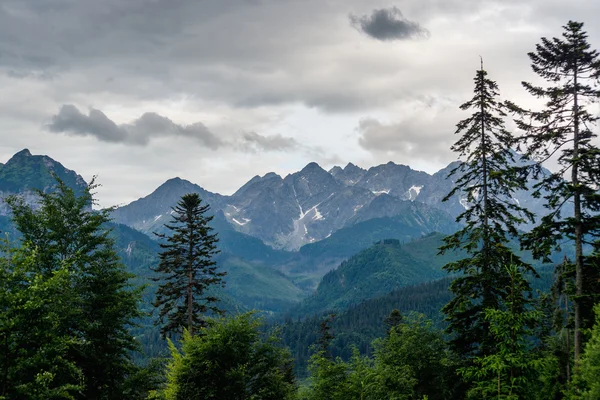 Mountain view white clouds — Stock Photo, Image