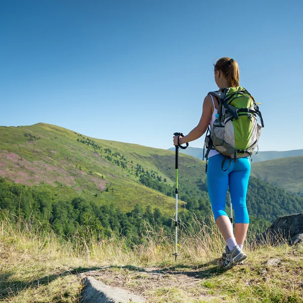 Tourist with backpack — Stock Photo, Image