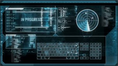 Fütüristik dijital arabirimi ekran