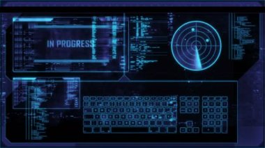 Fütüristik dijital arabirimi ekran