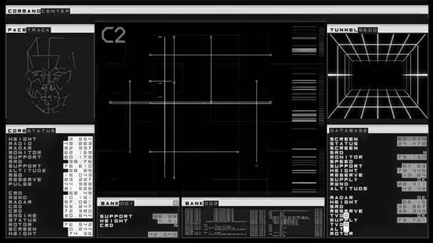 Tela de interface digital futurista — Vídeo de Stock