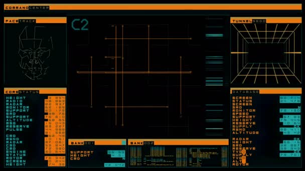 Tela de interface digital futurista — Vídeo de Stock