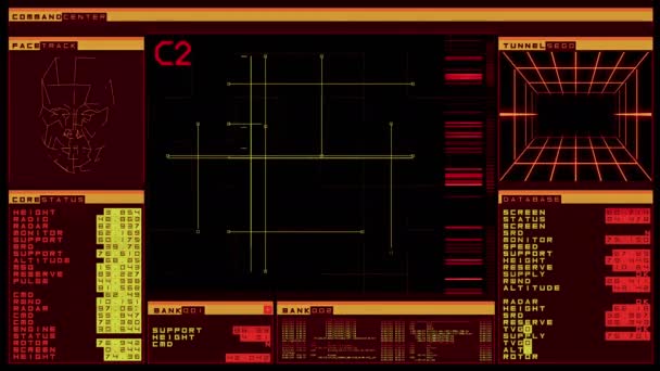 Futurystyczny interfejs cyfrowy ekran — Wideo stockowe