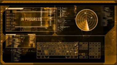 Fütüristik dijital arabirimi ekran