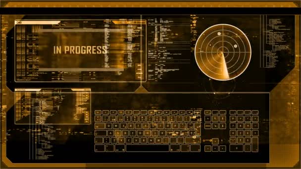 Écran d'interface numérique futuriste — Video